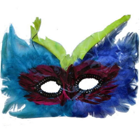 Mardi Gras Feather Mask Style 7 (1ct)