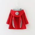 thumbnail image 6 of CSCHome Baby Newborn Girls Fleece Hooded Jacket Outerwear 6M-4Y Toddler Autumn Winter Hooded Coat Jacket Solid Color Zip up Kid Thick Warm Clothes Tops, 6 of 7