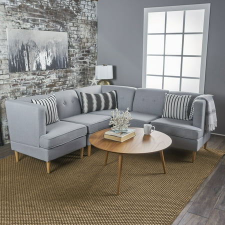 sofa sectional mid century modern interlocking fabric modular brylee noble multiple piece colors comfortable convertible 5pc milltown birch danish tufted
