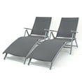 thumbnail image 6 of Lacoo Set of 2 Patio Lounge Chairs Adjustable Pool Chaise Lounge Chairs Folding Outdoor Recliners, Gray, 6 of 7