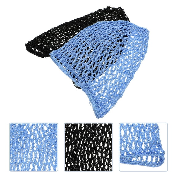 LULULION 2Pcs Hair Hats Light Blue Mesh Hair Protection for Sleeping Women