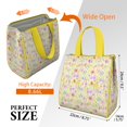 thumbnail image 3 of Pioneer Flower Floral Print Pattern Insulated Lunch Bag for Women & Adults,Large Portable Soft Cooler Lunch Bag,Thermal Food Storage Tote with Pearl Cotton,8.66L,8.75x5.75x9.5 Inch, 3 of 6