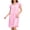 Pink, variant on Blmnix Sleep Shirts for Women Sleep Dresses Satin Nightgowns Sexy Nightgown Nightshirt Pink Knee Length Short Sleeve Crew Neck Summer Nightgowns for Women