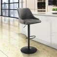 thumbnail image 3 of Tabouret Réglable en Hauteur Sylmar en Similicuir Charbon, 3 of 8