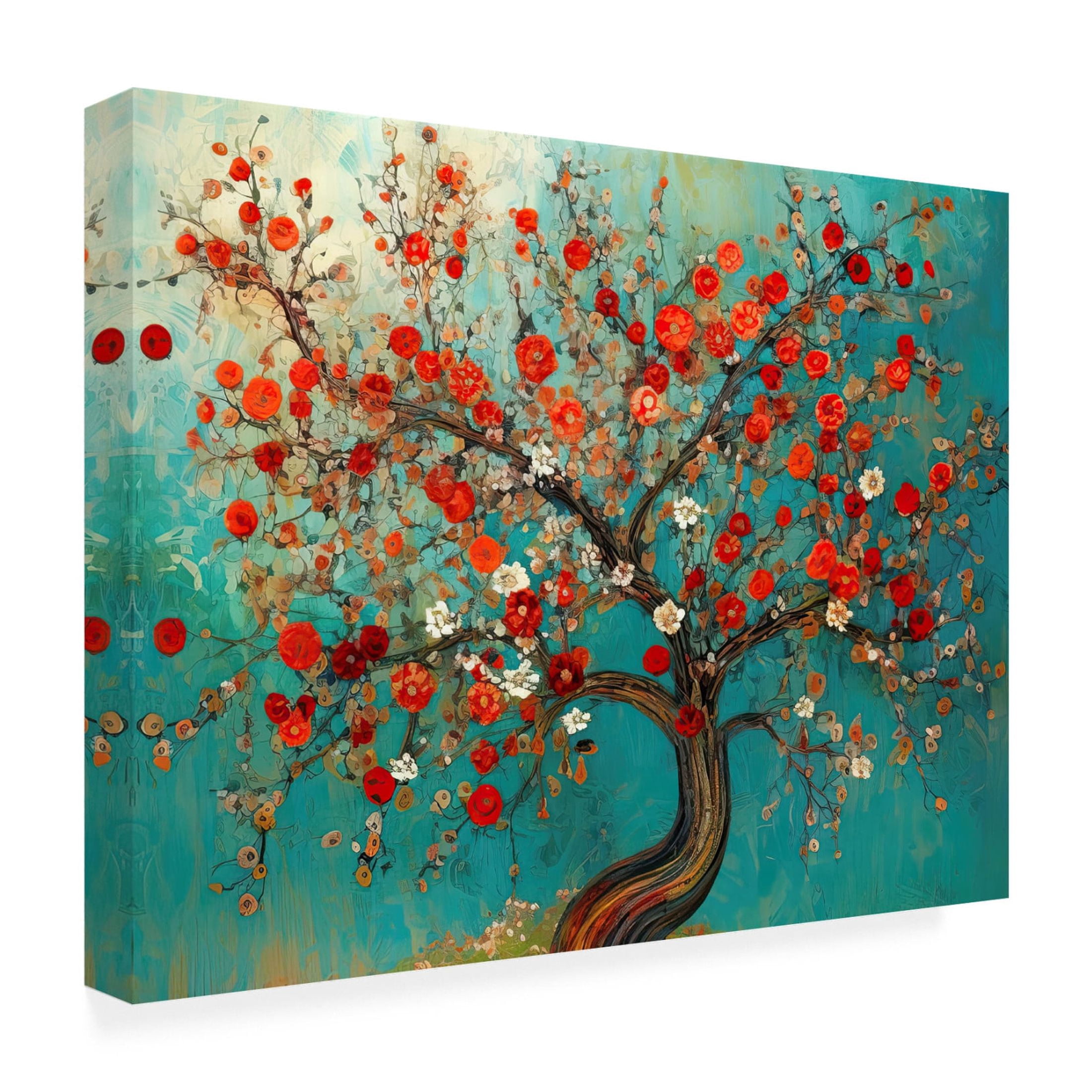 Canvas Wall Art - Sasha 'Tree Rapture I' Wall Art for Living Room, Bedroom, or Office Décor by Trademark Fine Art - 24 x 18 Inches