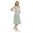 thumbnail image 4 of Women's Floral Botanical Beauty Romantic A-line Printed Skirt Casual Wear, 2XL, Grey Green and Pale Pink, by Ambesonne, 4 of 6