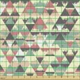 thumbnail image 2 of Abstract Fabric by the Yard Upholstery, Geometrical Illustration Along Cracked Recurring Triangles Pattern in Grunge Style, Decorative Fabric for DIY and Home Accents, Multicolor by Ambesonne, 2 of 5