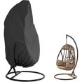 thumbnail image 1 of Funda para silla colgante 190 x 115 cm 210D Oxford Ripstop Funda protectora con cordón Funda impermeable para muebles de jardín a prueba de viento (Negro), 1 of 5