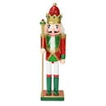 thumbnail image 5 of 30cm Tall Standing Christmas Nutcracker Figurines for Festival Desktop Party Red Green, 5 of 9