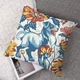 thumbnail image 7 of nygtbtfer Decorative Throw Pillow Covers Blue Scandinavian Swedish Dala Horses and Kurbits Flowers Pillow Case Cushion Cover for Couch Sofa Bed Outdoor Living Room Farmhouse White, 7 of 7