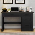 thumbnail image 6 of Vabches Farmhouse Wood 47" Executive Desk, Home Office Computer Desk with Charging Station and File Drawer, 6 of 7