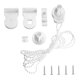 thumbnail image 3 of Kit de Soportes de Gancho para Cabezal de Control de Cortina, Cadena de Cuentas de 3 Metros, Accesorios con Anclajes de Pared para Tubo Enrollable de, 3 of 9