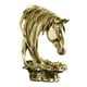 thumbnail image 3 of Estatua de cabeza de caballo, adorno coleccionable, figura decorativa, escultura de caballo para Oro, 3 of 9