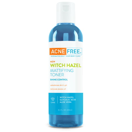 AcneFree Witch Hazel Mattifying Face Toner for Shine Control, 8.4