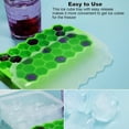 thumbnail image 3 of Ice Cube Trays for Freezer with Lid-37 Grid Silicone for Small Ice Cube Molds,Easy-Release Reusable in Organizer Bins or Ice Bucket for Cocktail bar or Iced Coffee Cup（green）, 3 of 5
