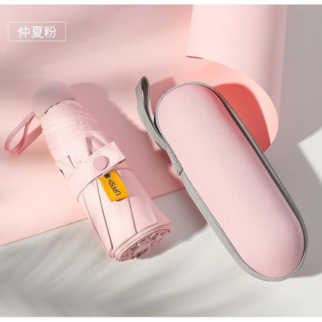 50% Fold Mini Portable Capsule Umbrella Pocket Folding Umbrella Dual-use Sunshade Advertising Gift Custom Umbrella