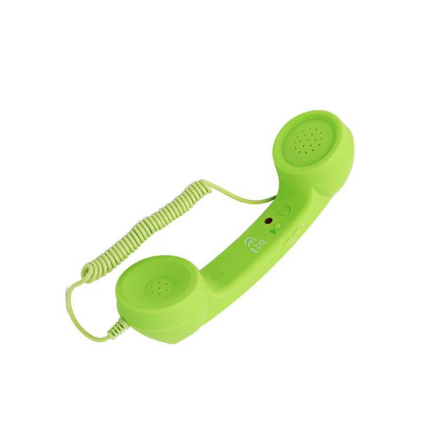 Kearding Auricular de teléfono Auricular cómodo Receptor Cableado Vintage A prueba de radiación Receptores de teléfono universales Teléfonos móviles Videojuegos y accesorios Verde