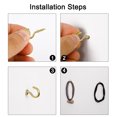 thumbnail image 4 of 30pcs Cup Ceiling Hooks 5/8 Inch Brass Plating Screw-in Ceiling Wall Thread Hooks Great for Indoor Outdoor Plants, 4 of 7