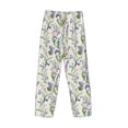 thumbnail image 4 of Kdxio Wisteria Flower Print Men's Sleep Pajama Pant Lounge Pants with Pockets, 4 of 8