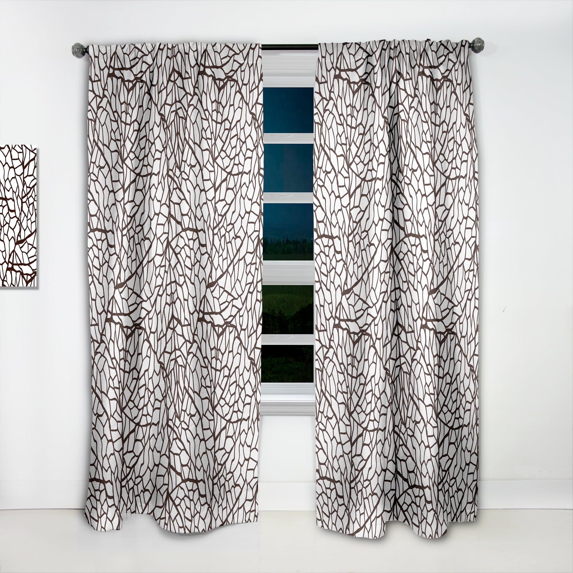 Designart 'Scandinavian Pattern XX' Abstract Curtain Panel