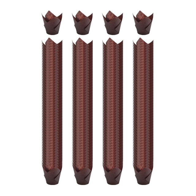 Vasos de postre de 200 piezas, vasos de papel duraderos prácticos resistentes al aceite de calibre más grande para fiestas, heladerías, niños Marrón BLESIY Copas de postre