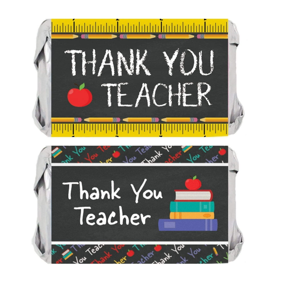 Thank You Teacher Mini Candy Bar Wrappers Teacher Appreciation Party