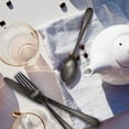 thumbnail image 2 of Hampton Forge Skandia Mirabella Satin Flatware Set, 20 Piece, Gunmetal, 2 of 5