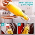 thumbnail image 3 of Juego de 8 Botella de Vidrio Transparente con Tapón Abatible para Elaboración Casera, Cerveza, Kombucha, Kefir, Extracto de Vainilla, 3 of 4
