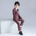 thumbnail image 4 of LOLANTA Kids Boys Plaid Suit Fashion Blazer Pants Set 2 PCs Formal Wear Outfit for Wedding, 4 of 5