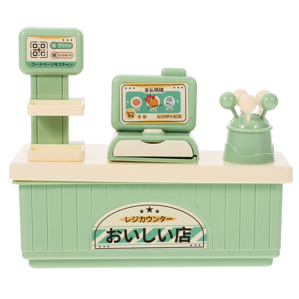 KAKOWELY 1 juego de caja registradora de juguete interactiva para niños pequeños, cajero de supermercado, juguete educativo para niños pequeños.