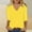 Yellow, variant on AOOCHASLIY Tops Clothes Women's Fashion Solid Color Loose T-shirt 3/4 Sleeves Blouse V-Neck Casual Tops