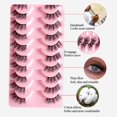 thumbnail image 3 of Natural Half Lashes Short Wispy Faux Mink Lashes Fake Eyelashes 10 Pairs, 3 of 5
