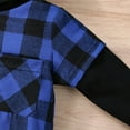 thumbnail image 6 of SILVERCELL Toddler Boys Girls Fall Winter Outfits Flannel Lattice Button Down Long Sleeve Hoodied Tops Solid Color Pants, 6 of 10