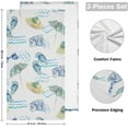 thumbnail image 2 of Summer Watercolor Flip Flops Hand Towels 2 PCS, Kitchen Towel Ultra Soft and Highly Absorbent,Decorative Fingertip Face Towel for Bathroom Hotel, 28.3"x14.4", 2 of 5