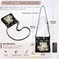 thumbnail image 7 of Kuiaobaty Horse Flowers Print Crossbody Bag for Women, Butterfly Print Leather Satchel Purse with Adjustable Strap, Zipper Pockets Shoulder Handbag Crossbody for Travel, Black, 7 of 7