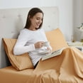 thumbnail image 5 of Nestl Pillow Cases, 1800 Series Luxury Soft Microfiber Queen/Standard Pillow Cases Set of 2 (20"x30"), Breathable & Easy Care Pillow Covers, Apricot Orange, 5 of 6
