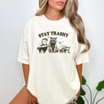 thumbnail image 2 of Stay Trashy Funny Raccoon Graphic T-Shirt Ivory Shirt Adult X-Large, 2 of 5