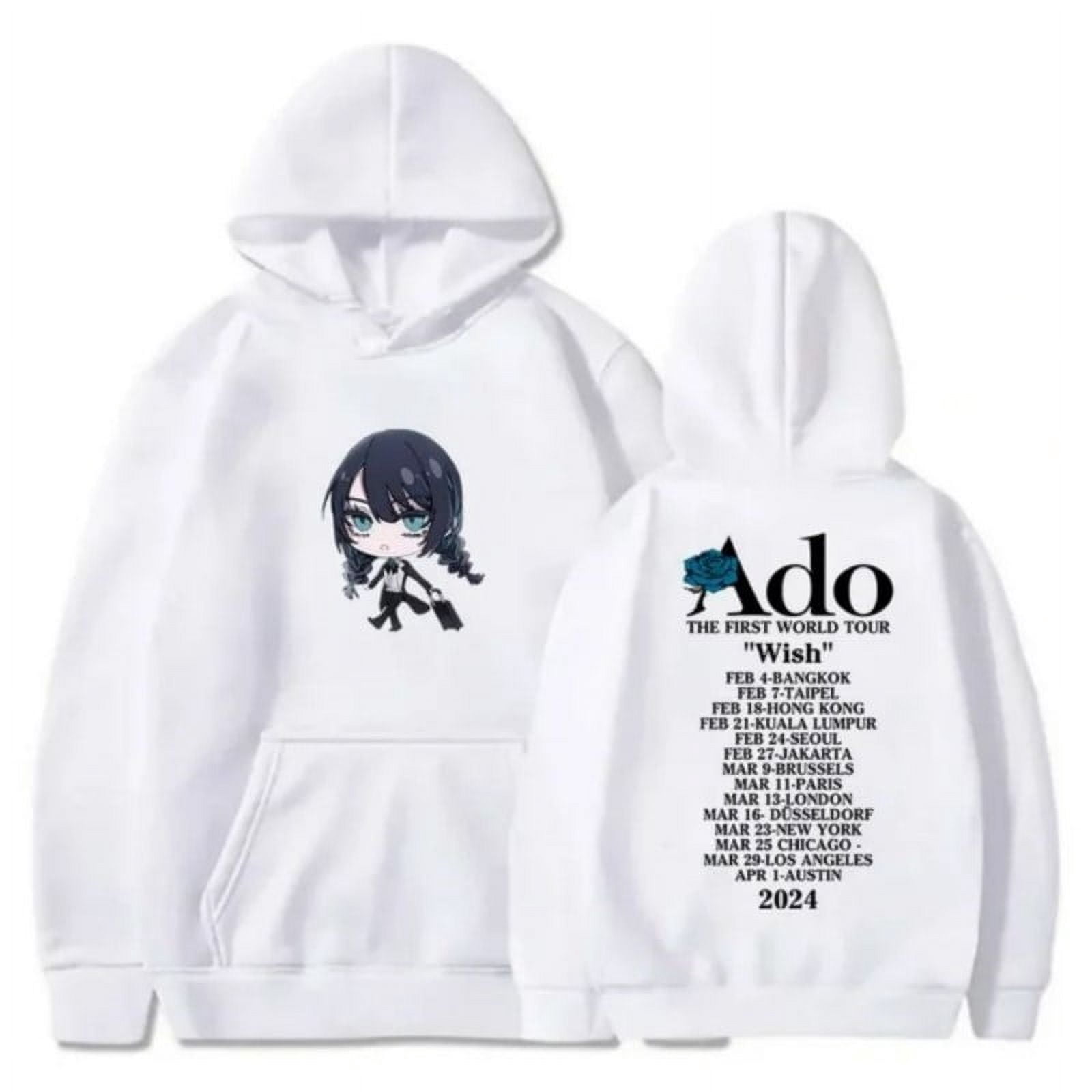 Sudadera con capucha Ado Wish World Tour Logo Merch Winter para