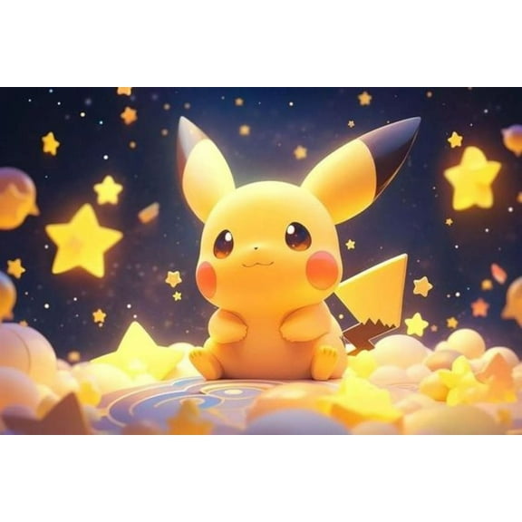Diamond Painting Kits for Adults, Pikachu 5D DIY Diamond Art Kits Full Drill Diamond Dots for Gift Wall Decor and Relaxation Gem Arts 12x16 inch