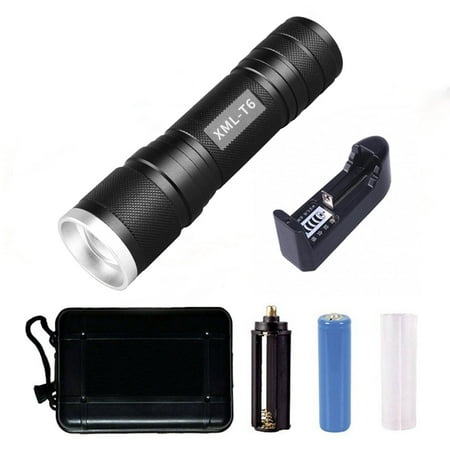 Portable Mini LED Tactical Flashlight Ultra Bright Zoom Eletric Torch for Searching Hunting Cycling (Best Led Torch For Hunting)