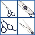 thumbnail image 3 of Hair Cutting Scissors Kit 6.0 Inches Blue Professional Barber Scissors Set Stainless Steel Hairdressing Flat Cut Thinning Scissors Haircuts Hairdressing Scissors, 3 of 4