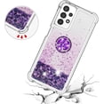 thumbnail image 3 of for Samsung Galaxy A13 4G (Not 5G) Glitter Case with Ring Holder, Bling Sparkle Floating Liquid Soft TPU Cushion Fashion Clear Case Cover for Samsung Galaxy A13/A13 4G Lite  Purple, 3 of 14