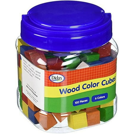 Didax Educational Resources Wooden Color Cubes – 102 Piece Set for Counting, Sorting & Patterning