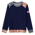 thumbnail image 4 of Womens Sweatshirts Women's Anniversary Print Sweatshirt Without Hood Crew Neck Long Sleeve Casual Pullover Soft Blue XXXXL, 4 of 4