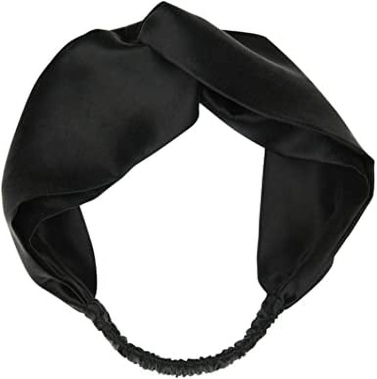 Slip Pure Silk Knot Headband, Mulberry 22 Momme Silk, Black  display picture 2