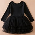 thumbnail image 4 of Staki Dresses for Girls Toddler Girls Dress Long Sleeve Tulle Tutu Birthday Party Princess Dresses(Black,18-24 Months), 4 of 4