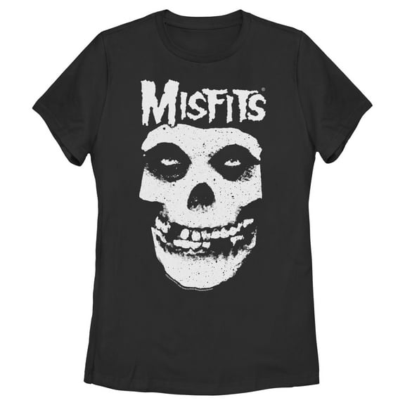 Women's Misfits Classic Fiend Skull Logo Graphic Tee Black 2X Large