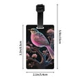 thumbnail image 4 of Luggage Tags for Suitcases, Pink Patterned Bird 2 Leather Bag Luggage Tags ID Label Tags Privacy Protection Travel Bag Labels, 4 of 6