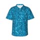 thumbnail image 1 of Balery Blue Glitter Camisas hawaianas de manga corta para hombre, camisas playeras de corte holgado, camisas de vacaciones con botones,Small, 1 of 7