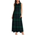 thumbnail image 2 of Black Watch Tartan Plaid pattern Long Dress women's luxury party dress Long dress ladies dresses for special occasions, 2 of 6